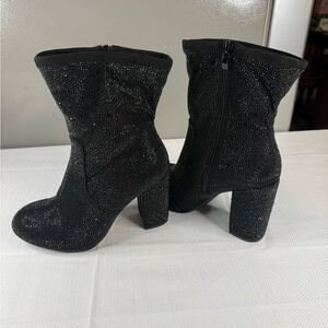 Torrid Black Sparkle Heeled Boots